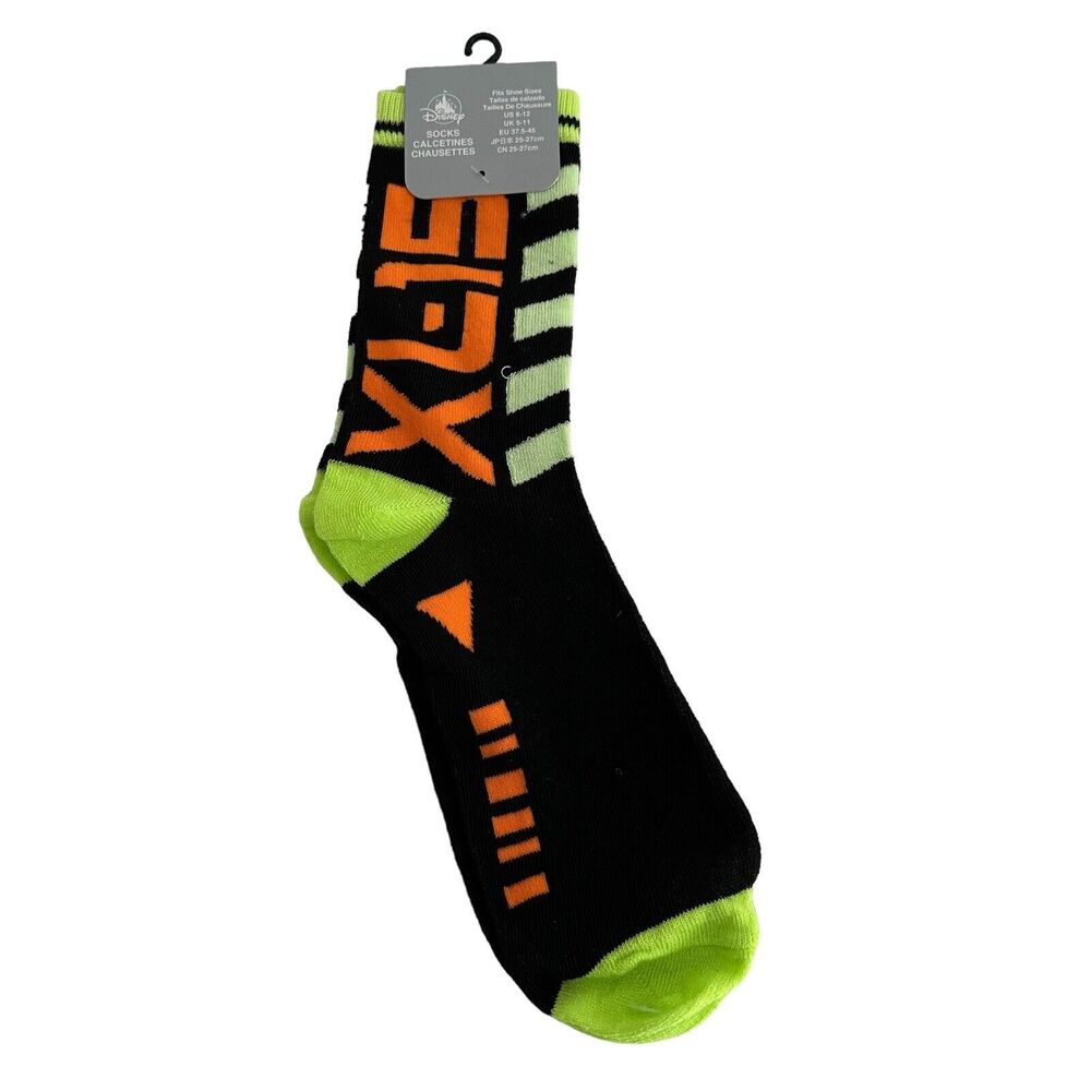 Disney Parks Star Command XL-15 Buzz Lightyear Socks Size 6-12 [MS1001] NEW